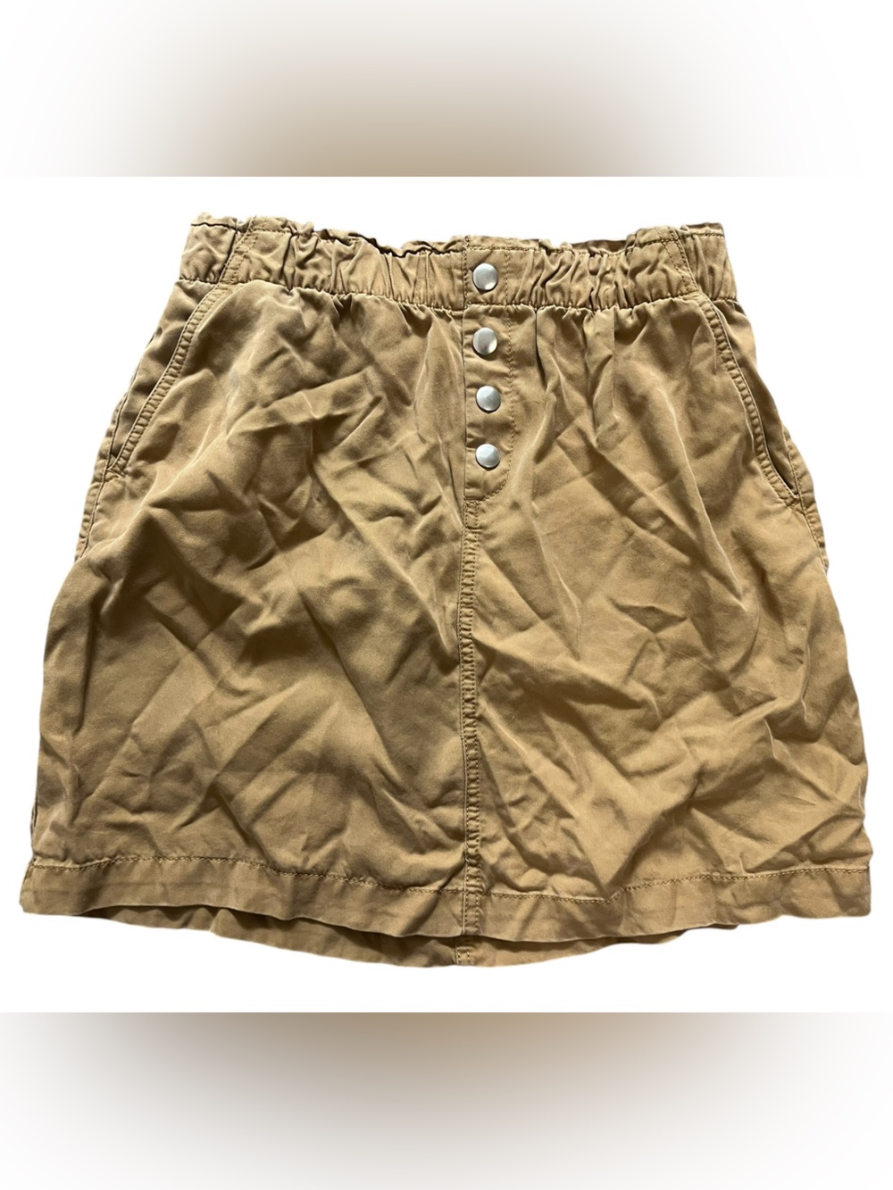 LOFT Tan Cargo Skirt M